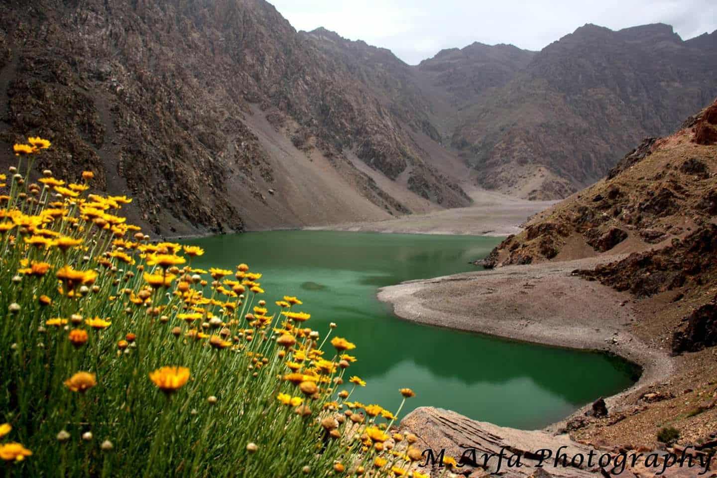 Lac Ifni in the spring at the heart of atlas mountains